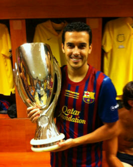 Pedro besa su segunda Supercopa de Europa (26-08-11)