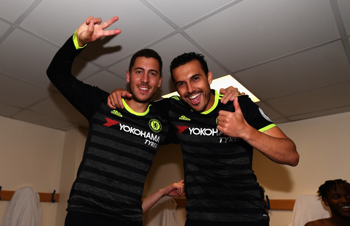Pedro celebra el título de Premier League con el Chelsea en The Hawthorns (12-05-17) Darren Walsh